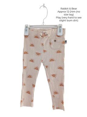 Rabbit & Bear Sun Wide Ribbed Leggings 12-24m Girls Clothes
